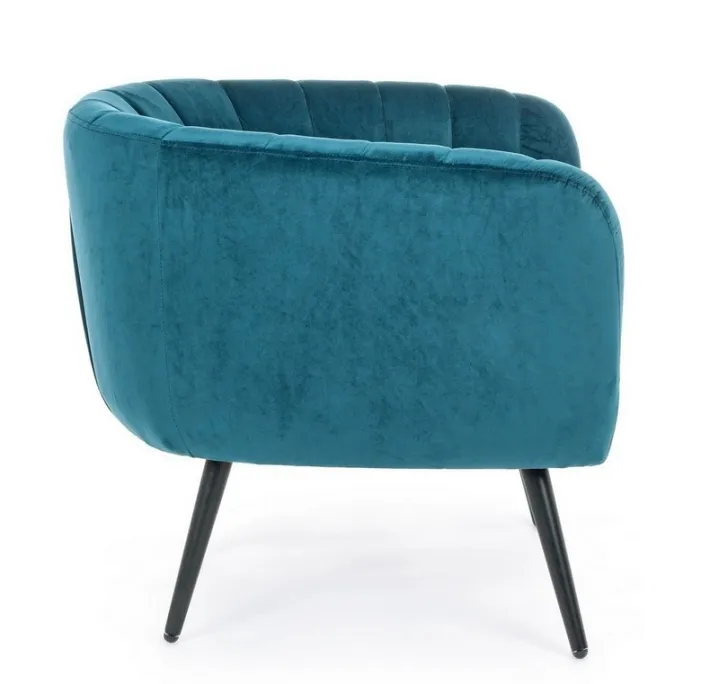 Bizzotto Poltrone E Chaise Longue>POLTRONA BLU PAVONE - AVRIL