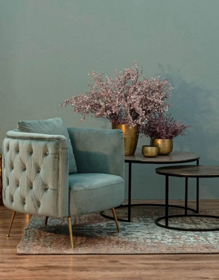 Bizzotto Poltrone E Chaise Longue>POLTRONA BLU TURCHESE - TENBURY