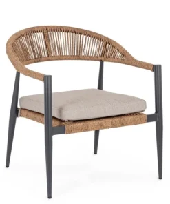 Bizzotto Poltrone>POLTRONA C-BR C-C JANDIA ANTRAC/NATURAL
