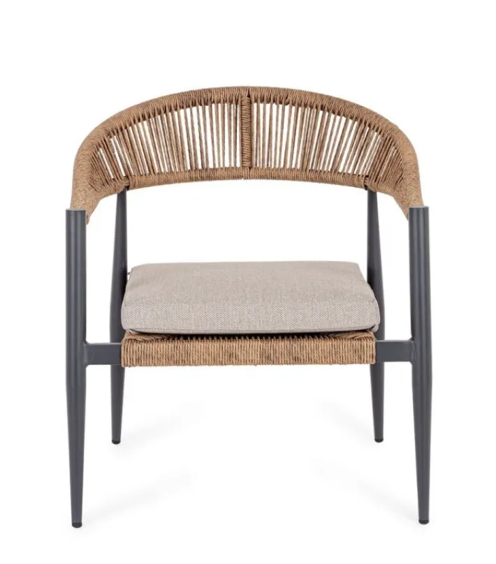 Bizzotto Poltrone>POLTRONA C-BR C-C JANDIA ANTRAC/NATURAL
