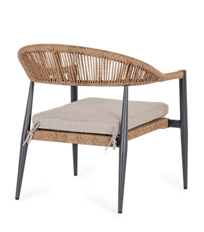 Bizzotto Poltrone>POLTRONA C-BR C-C JANDIA ANTRAC/NATURAL