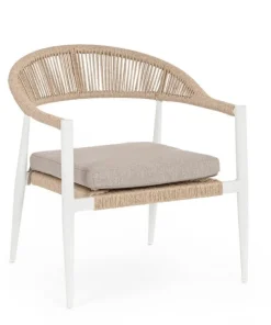 Bizzotto Poltrone>POLTRONA C-BR C-C JANDIA BIANCO/BEIGE