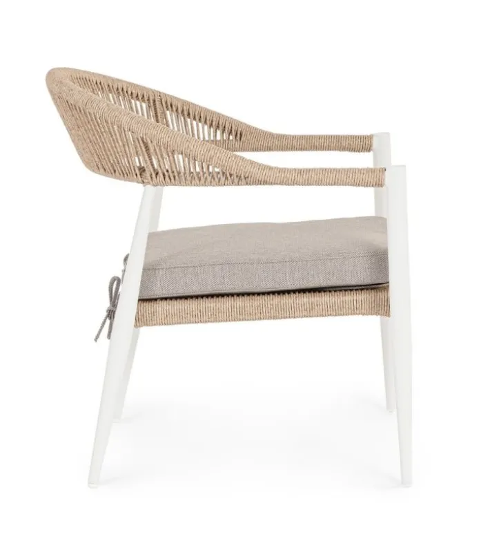 Bizzotto Poltrone>POLTRONA C-BR C-C JANDIA BIANCO/BEIGE