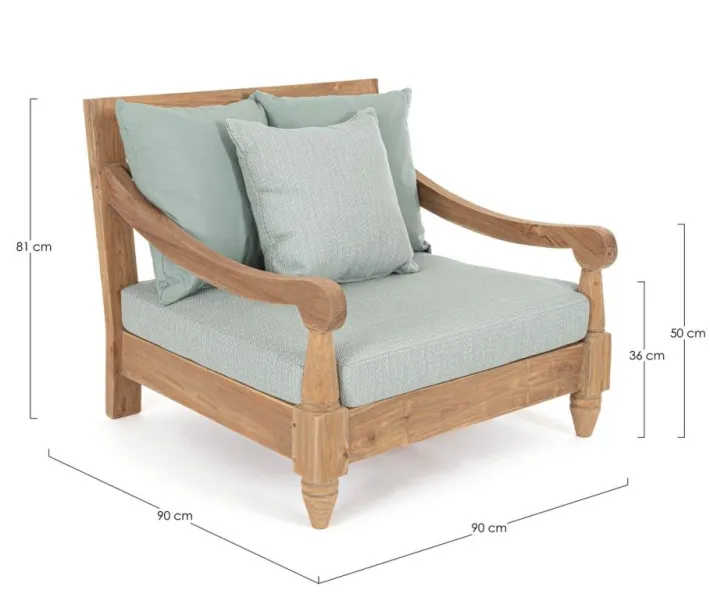 Bizzotto Poltrone>POLTRONA C-C BALI AQUA - FSC