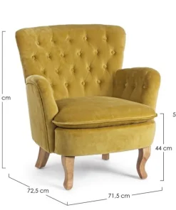 Bizzotto Poltrone E Chaise Longue>POLTRONA COLOR SENAPE - ORLINS