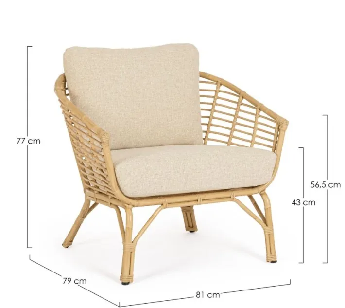 Bizzotto Poltrone>POLTRONA CON CUSCINI - MABEL