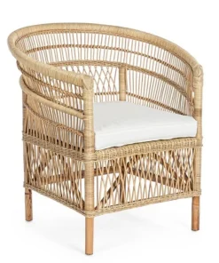 Bizzotto Poltrone E Chaise Longue>POLTRONA CON CUSCINO IN FIBRE NATURALI - JOSEFINA