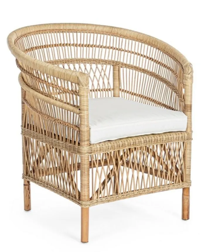 Bizzotto Poltrone E Chaise Longue>POLTRONA CON CUSCINO IN FIBRE NATURALI - JOSEFINA