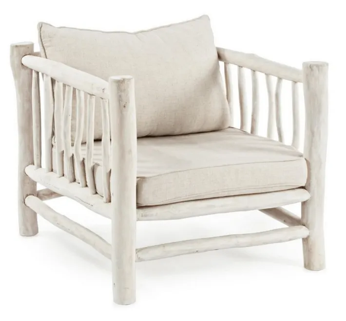 Bizzotto Poltrone E Chaise Longue>POLTRONA CON CUSCINO IN TEAK - SAHEL