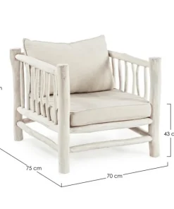 Bizzotto Poltrone E Chaise Longue>POLTRONA CON CUSCINO IN TEAK - SAHEL