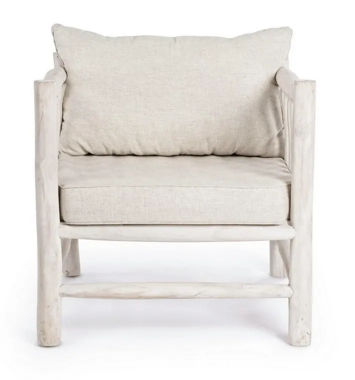 Bizzotto Poltrone E Chaise Longue>POLTRONA CON CUSCINO IN TEAK - SAHEL