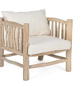 Bizzotto Poltrone E Chaise Longue>POLTRONA CON CUSCINO IN TEAK - SAHEL