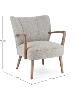 Bizzotto Poltrone E Chaise Longue>POLTRONA EFFETTO BOUCLE' - MORITZ