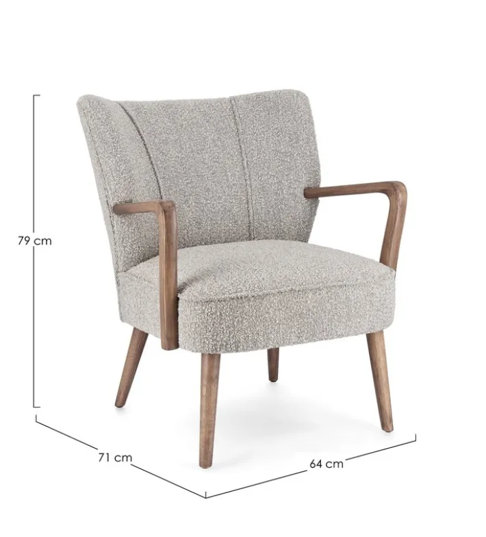 Bizzotto Poltrone E Chaise Longue>POLTRONA EFFETTO BOUCLE' - MORITZ