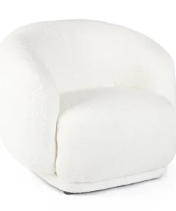 Bizzotto Poltrone E Chaise Longue>POLTRONA EFFETTO BOUCLE' BIANCO - TECLA