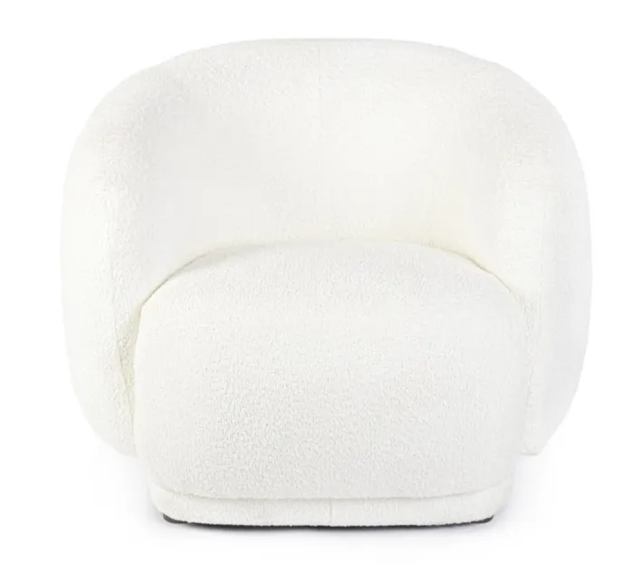 Bizzotto Poltrone E Chaise Longue>POLTRONA EFFETTO BOUCLE' BIANCO - TECLA