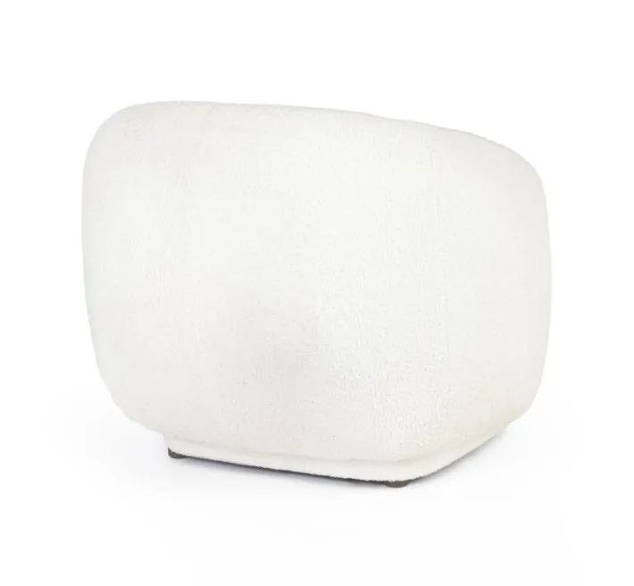 Bizzotto Poltrone E Chaise Longue>POLTRONA EFFETTO BOUCLE' BIANCO - TECLA