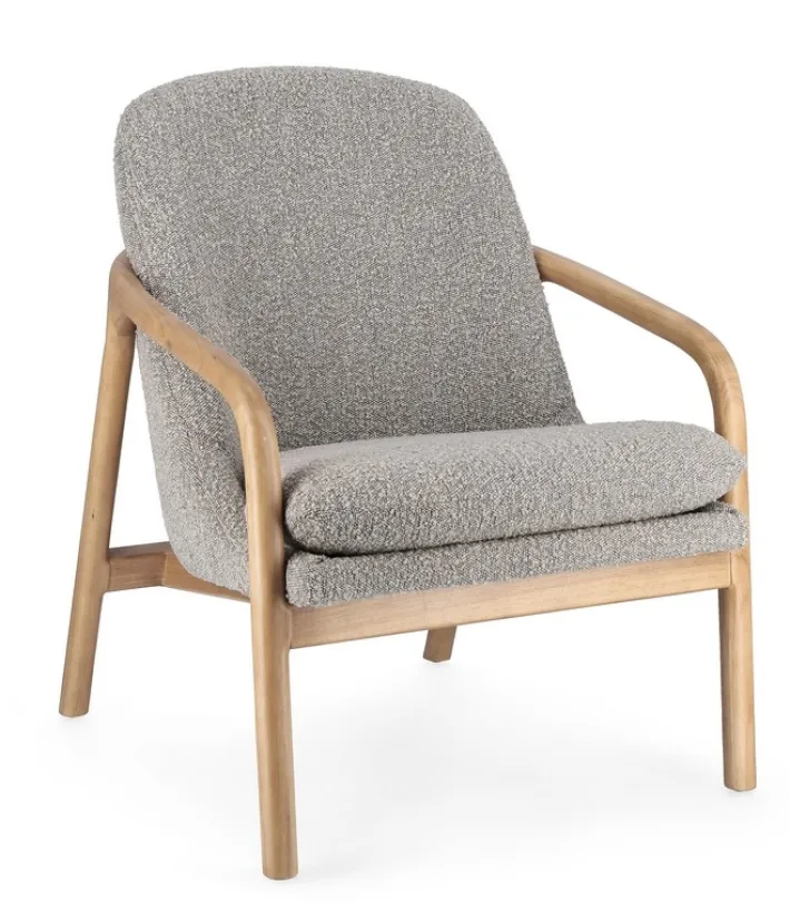 Bizzotto Poltrone E Chaise Longue>POLTRONA EFFETTO BOUCLE' STONE - ELAIDE