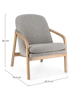 Bizzotto Poltrone E Chaise Longue>POLTRONA EFFETTO BOUCLE' STONE - ELAIDE