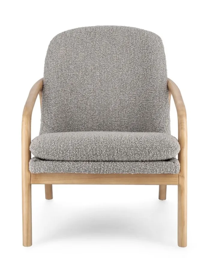 Bizzotto Poltrone E Chaise Longue>POLTRONA EFFETTO BOUCLE' STONE - ELAIDE