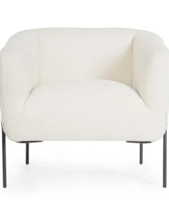 Bizzotto Poltrone E Chaise Longue>POLTRONA EFFETTO BOUCLE' BIANCO - CLAUDINE
