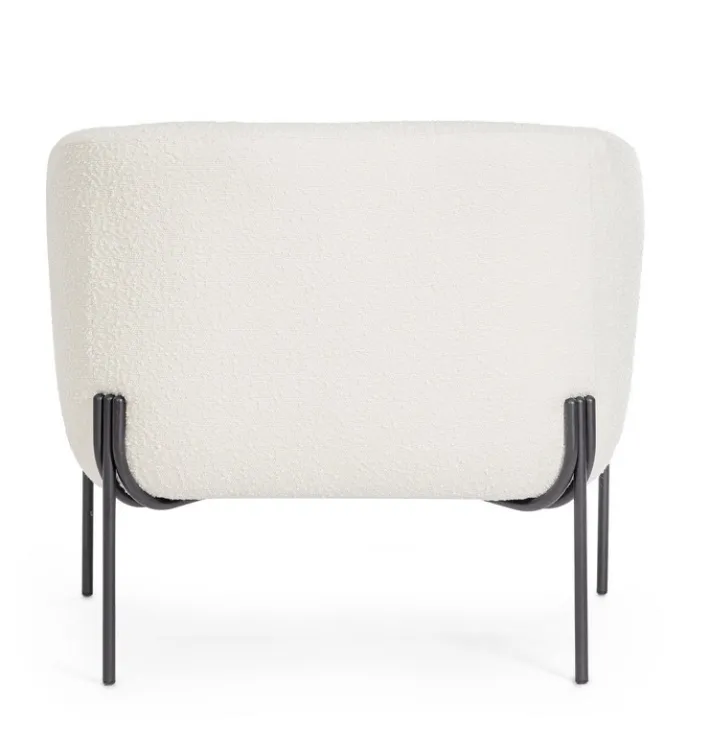 Bizzotto Poltrone E Chaise Longue>POLTRONA EFFETTO BOUCLE' BIANCO - CLAUDINE
