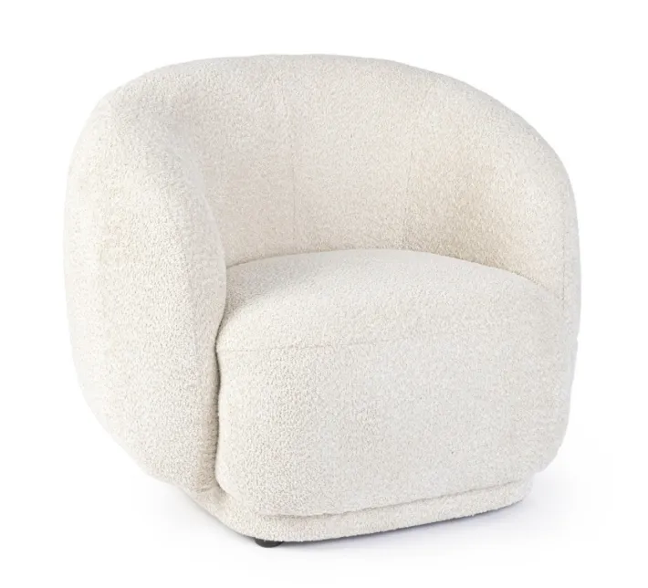 Bizzotto Poltrone E Chaise Longue>POLTRONA EFFETTO BOUCLE' NATURALE - TECLA