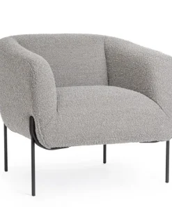 Bizzotto Poltrone E Chaise Longue>POLTRONA EFFETTO BOUCLE' GRIGIO - CLAUDINE