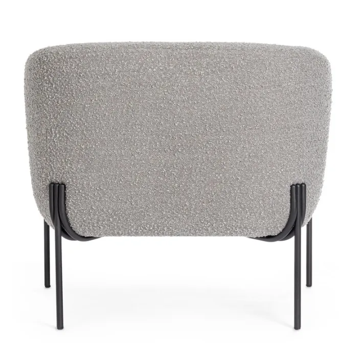 Bizzotto Poltrone E Chaise Longue>POLTRONA EFFETTO BOUCLE' GRIGIO - CLAUDINE