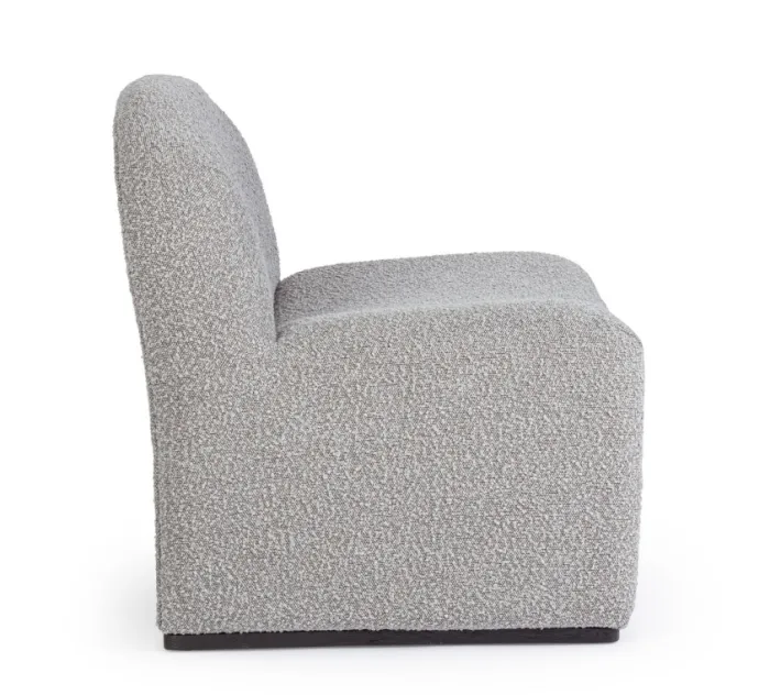 Bizzotto Poltrone E Chaise Longue>POLTRONA EFFETTO BOUCLE' GRIGIO - BASSILLA