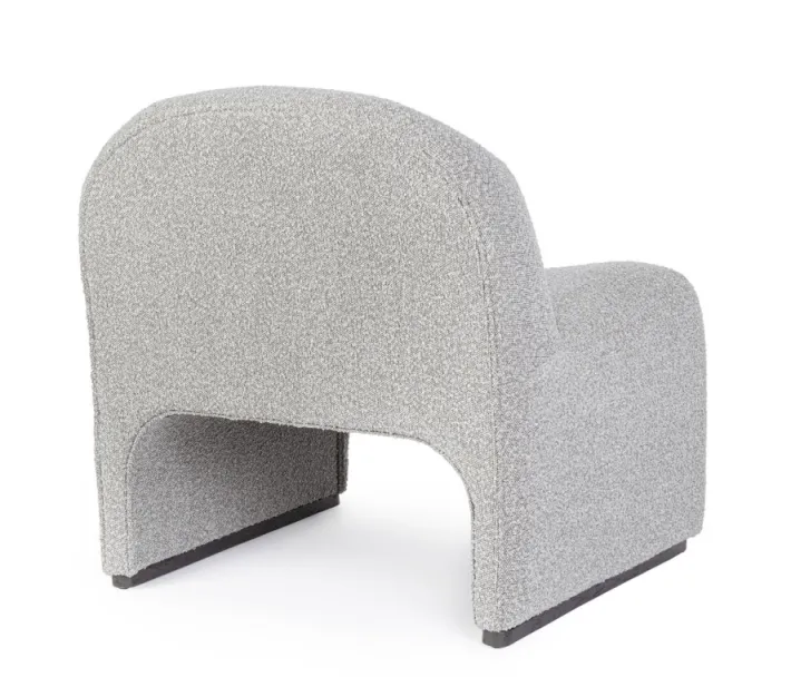 Bizzotto Poltrone E Chaise Longue>POLTRONA EFFETTO BOUCLE' GRIGIO - BASSILLA