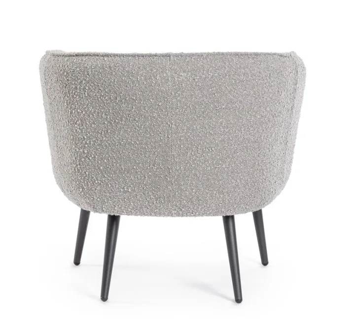 Bizzotto Poltrone E Chaise Longue>POLTRONA EFFETTO BOUCLE' GRIGIO - AVRIL