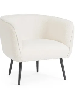 Bizzotto Poltrone E Chaise Longue>POLTRONA EFFETTO BOUCLE' BIANCO - AVRIL