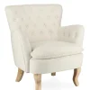 Bizzotto Poltrone E Chaise Longue>POLTRONA EFFETTO BOUCLE' PANNA - ORLINS