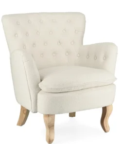 Bizzotto Poltrone E Chaise Longue>POLTRONA EFFETTO BOUCLE' PANNA - ORLINS