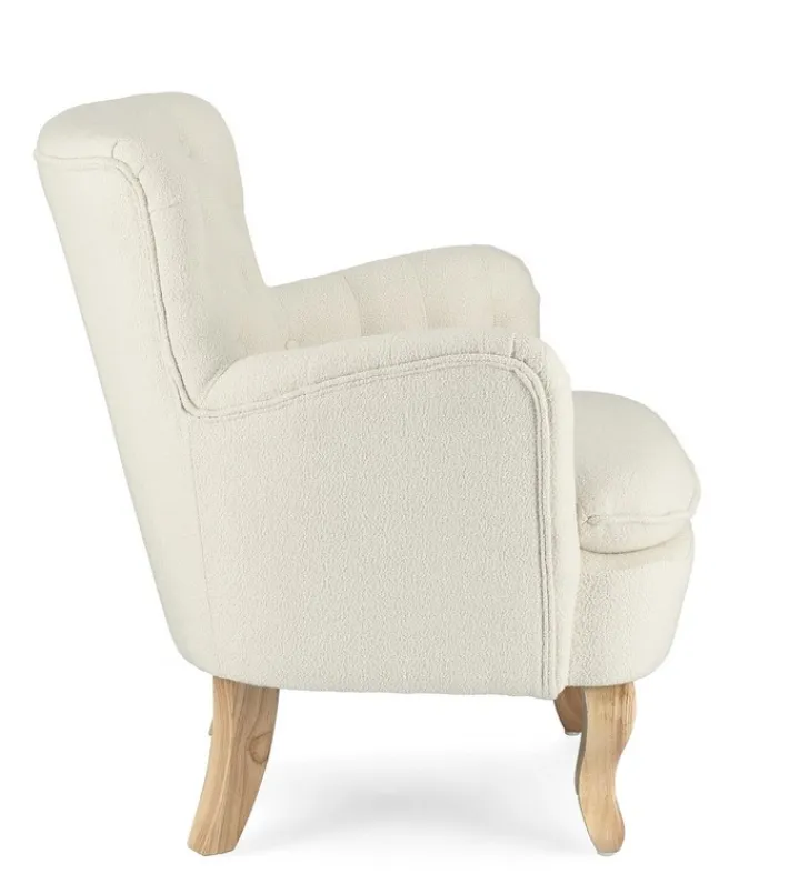 Bizzotto Poltrone E Chaise Longue>POLTRONA EFFETTO BOUCLE' PANNA - ORLINS
