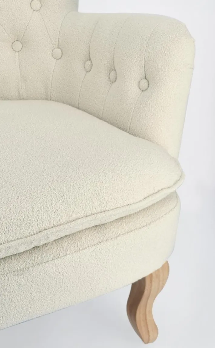 Bizzotto Poltrone E Chaise Longue>POLTRONA EFFETTO BOUCLE' PANNA - ORLINS