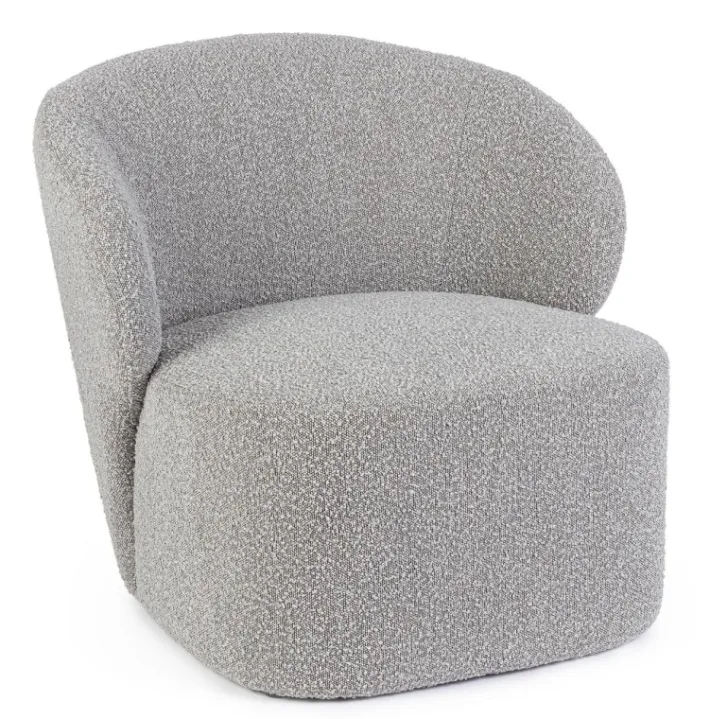 Bizzotto Poltrone E Chaise Longue>POLTRONA EFFETTO BUCLE' GRIGIO - BABILA