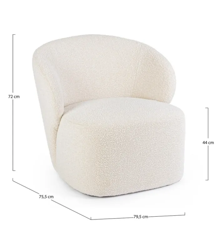 Bizzotto Poltrone E Chaise Longue>POLTRONA EFFETTO BUCLE' NATURALE - BABILA