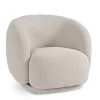 Bizzotto Poltrone E Chaise Longue>POLTRONA GIREVOLE BRITTANY NATURALE