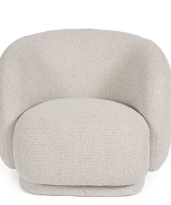 Bizzotto Poltrone E Chaise Longue>POLTRONA GIREVOLE BRITTANY NATURALE