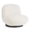 Bizzotto Poltrone E Chaise Longue>POLTRONA GIREVOLE EFFETTO BOUCLE' BIANCO - MARGOT