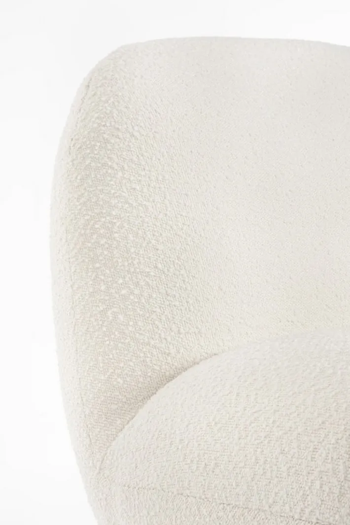Bizzotto Poltrone E Chaise Longue>POLTRONA GIREVOLE EFFETTO BOUCLE' BIANCO - MARGOT