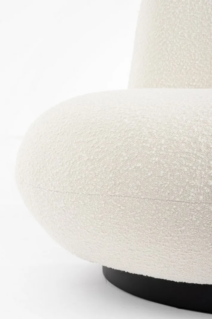 Bizzotto Poltrone E Chaise Longue>POLTRONA GIREVOLE EFFETTO BOUCLE' BIANCO - MARGOT