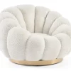 Bizzotto Poltrone E Chaise Longue>POLTRONA GIREVOLE EFFETTO BOUCLE' NATURALE - FLOREL