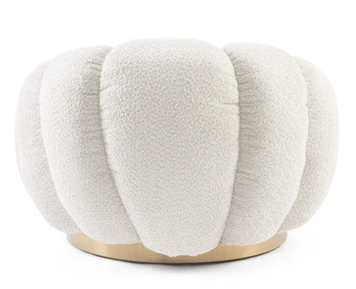 Bizzotto Poltrone E Chaise Longue>POLTRONA GIREVOLE EFFETTO BOUCLE' NATURALE - FLOREL