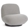 Bizzotto Poltrone E Chaise Longue>POLTRONA GIREVOLE EFFETTO BOUCLE' GRIGIO - MARGOT