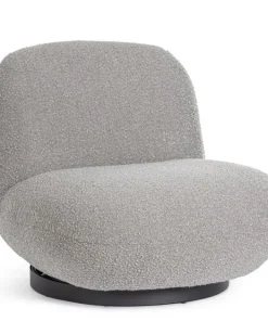 Bizzotto Poltrone E Chaise Longue>POLTRONA GIREVOLE EFFETTO BOUCLE' GRIGIO - MARGOT