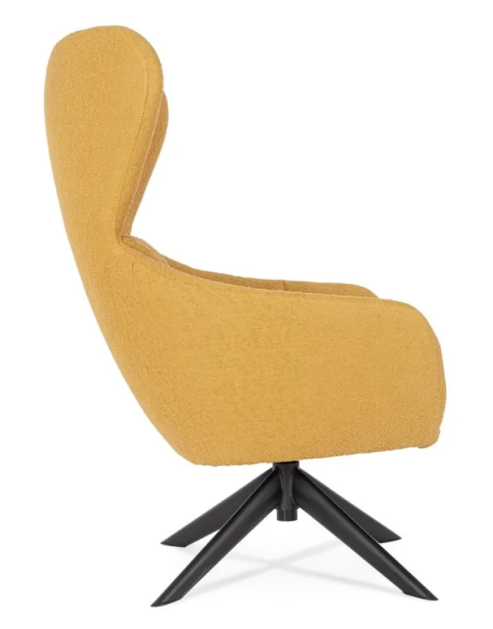 Bizzotto Poltrone E Chaise Longue>POLTRONA GIREVOLE HAILEY SENAPE