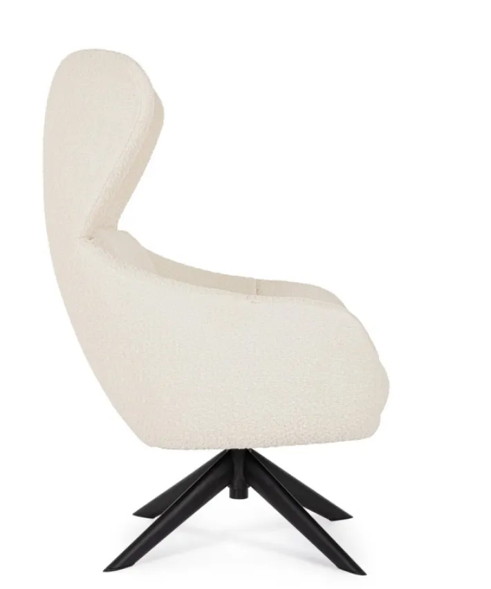 Bizzotto Poltrone E Chaise Longue>POLTRONA GIREVOLE HAILEY SNOW